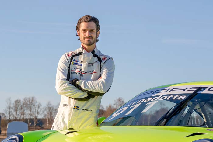Carl Philip väljer Porsche i kanonlopp