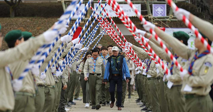 kungen på spännade scoutmöte i sydkorea 1 Kungen på spännade scoutmöte i Sydkorea