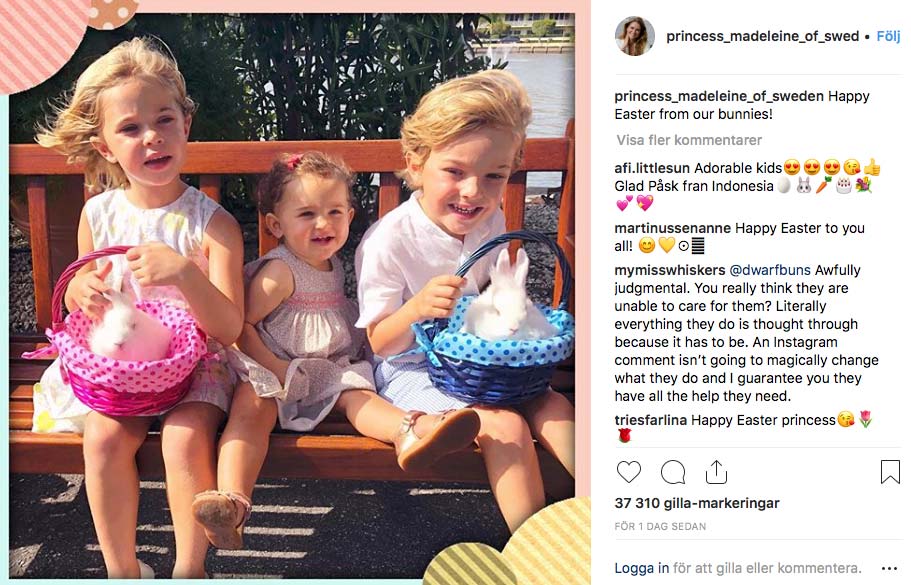 madeleines fina påskhälsning med barnen 1 Madeleines fina påskhälsning med barnen