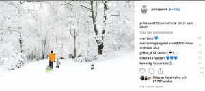 Överraskande detaljen i Sofias vinterhälsning