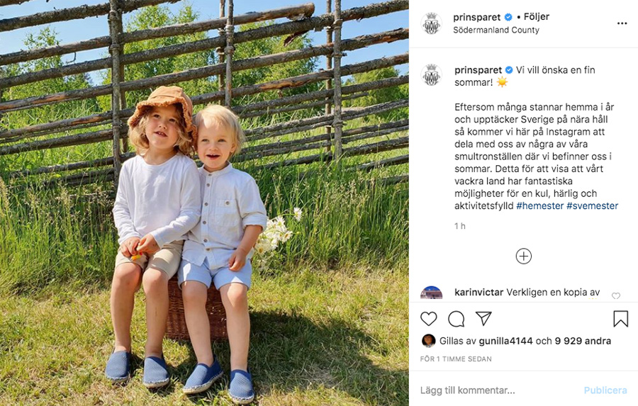 Prinsessan Sofias fantastiska semester med lillprinsarna