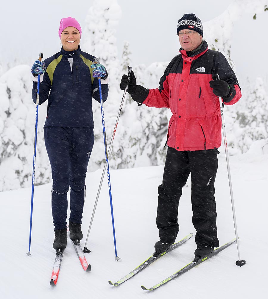 Kungen och Victorias härliga skidtur efter återföreningen