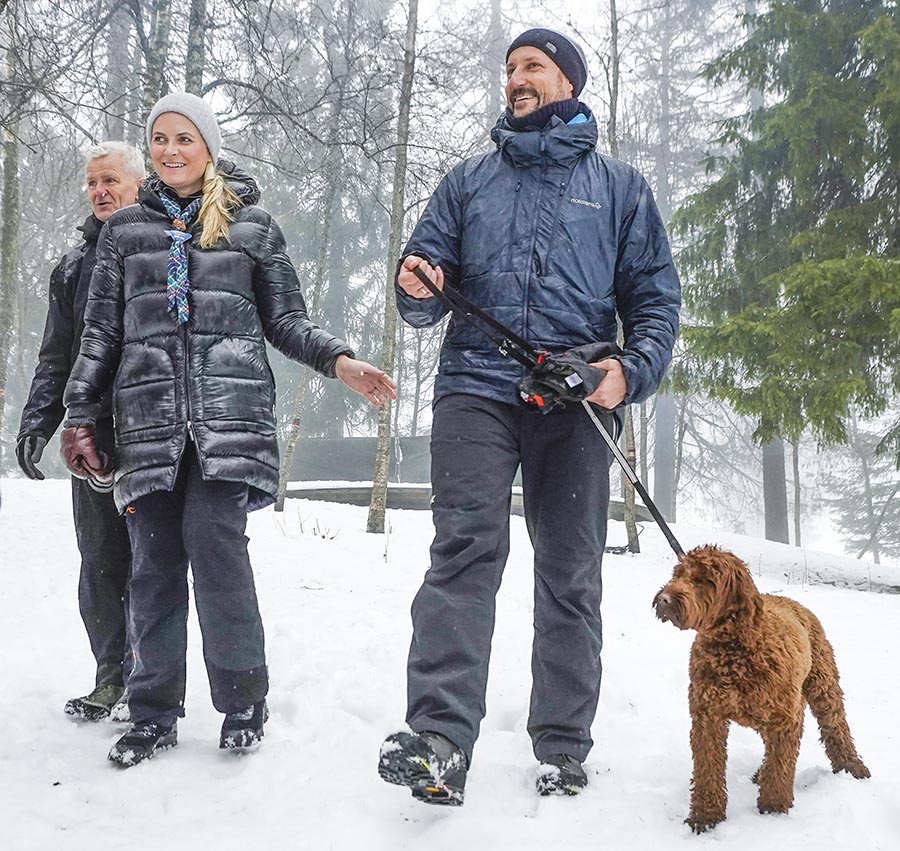 Härligt vintermys med Mette-Marit och kronprins Haakon