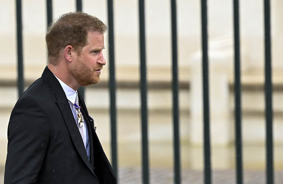 Första bilderna på utfrysta prins Harry under Charles kröning