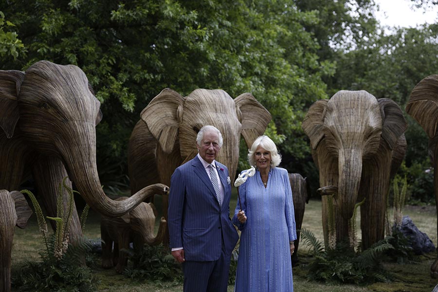 Kung Charles och Camilla på kändiskalas med tv-stjärna