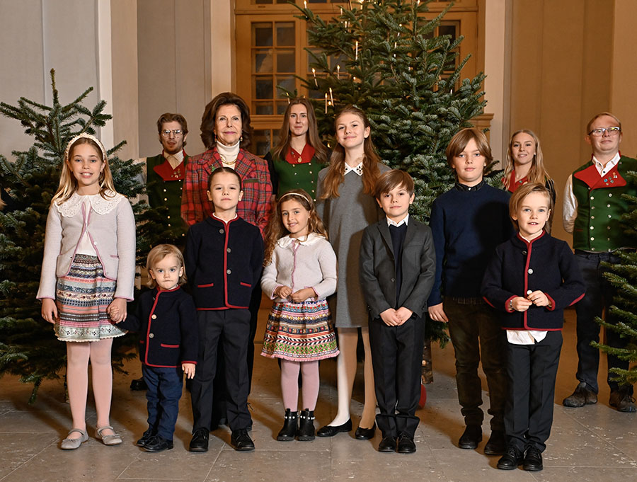 Drottning Silvias härliga julfirande med alla barnbarnen